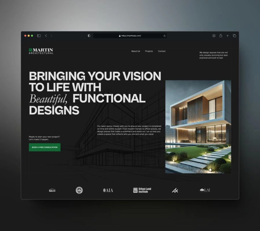 Architecture Firm Interactive Website Design & Animation